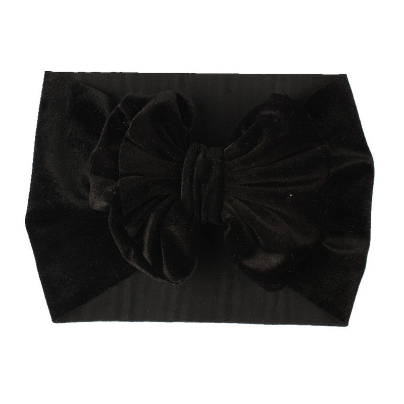 Childrens Multi-color Festive Velvet Headband With Stretchy Hair Accessory