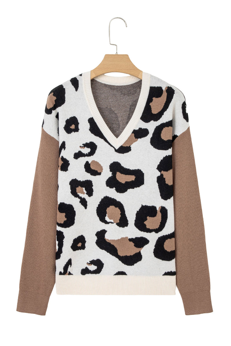 Jocelyn Block Patchwork Sleeve Sweater