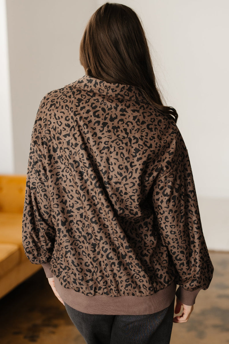 Alaya Quarter Zip Corduroy Sweatshirt