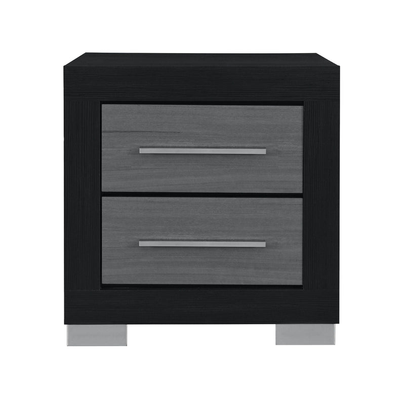 Elsa - 2 Toned Nightstand With Bar Handle And Spacious Drawers