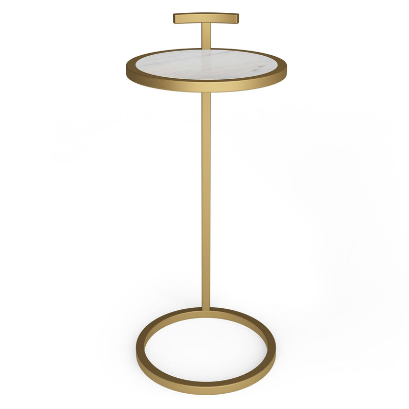 Brook - C Side Table - White / Gold
