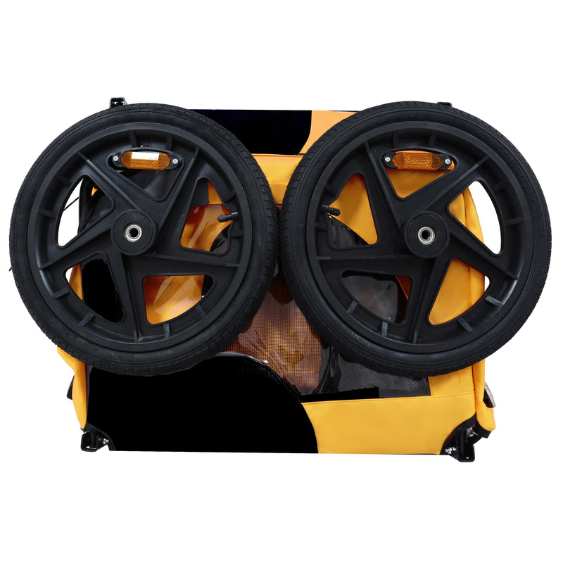 Pet Bike Trailer Dog Cart for Bicycle, Suitable for Small and Medium Pets, Easy Folding Cart Frame, Quick Release Wheel, Non-Slip Floor, Internal Leash