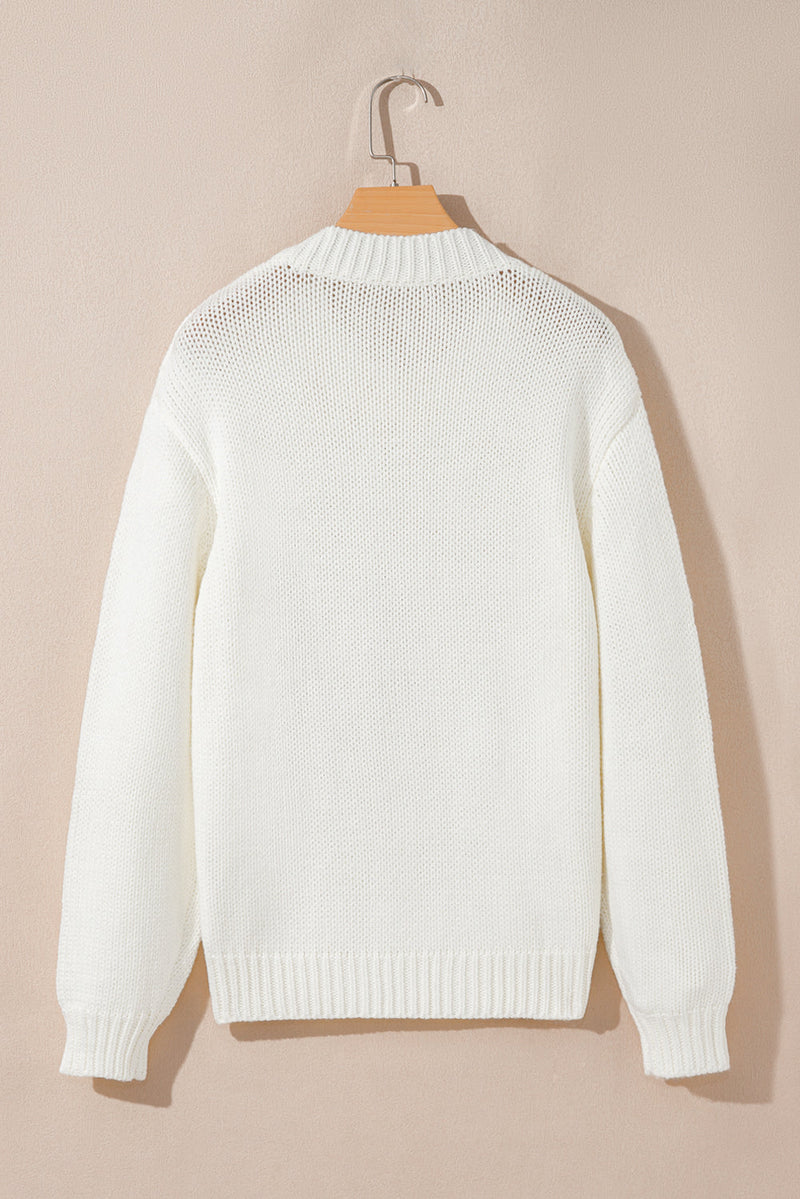 Amanda Embroidered Bow Boots Sweater