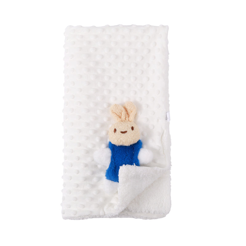 Soft Double-layered Thermal Blanket Textured Puffed Surface