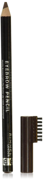 London Brow This Way Professional Eyebrow Pencil, Long-Wearing, Highly-Pigmented, Built-In Brush, 004, Black Brown, 0.05Oz