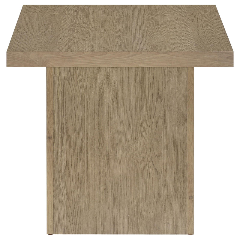 Devar 2-piece Square Cocktail Coffee End Table Set Latte