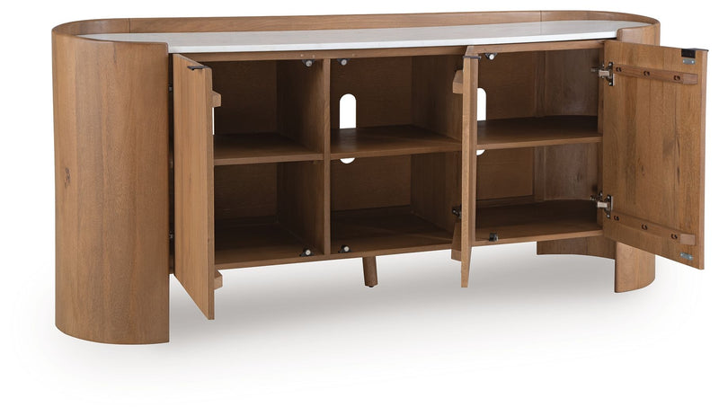 Fitzroy - Accent Cabinet - Brown / White