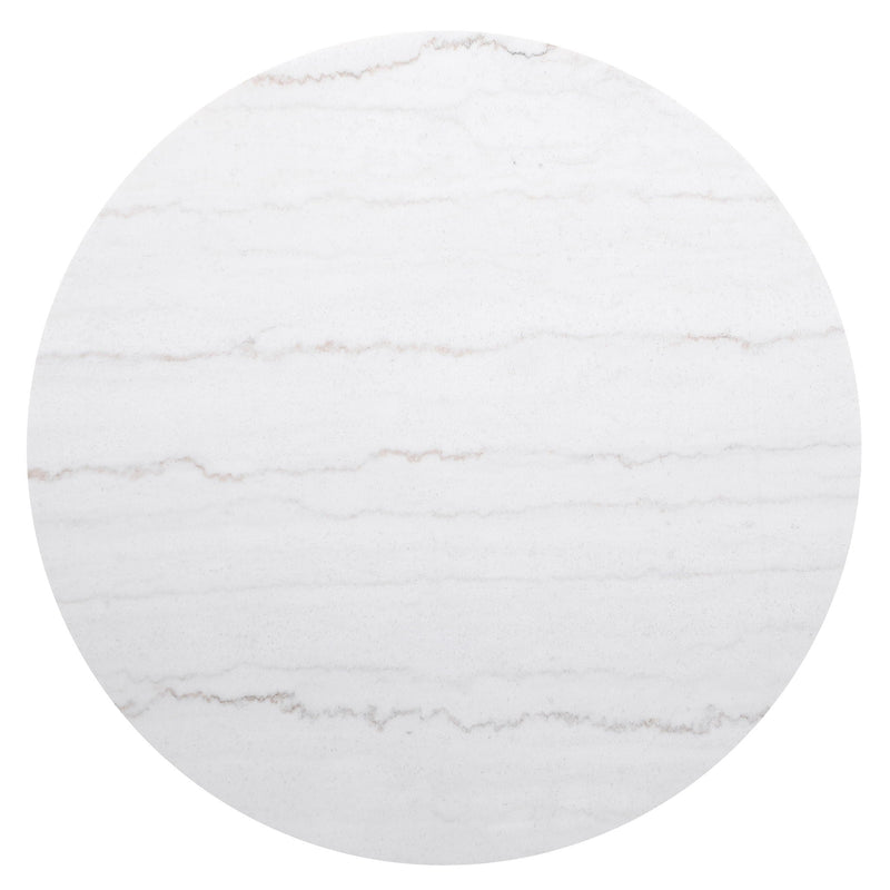 Jason Round White Marble Top Coffee Table Charcoal