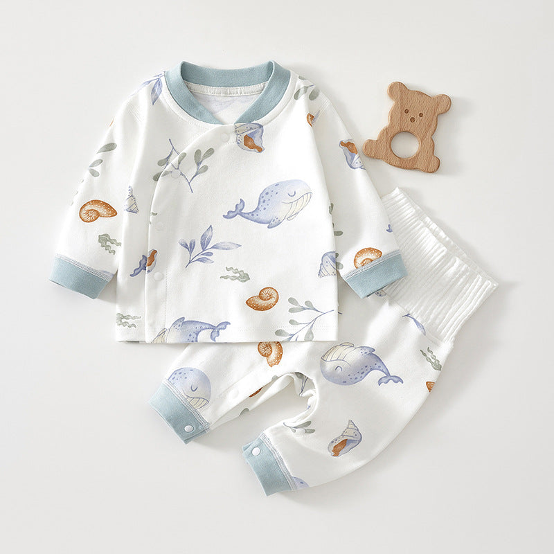 Baby Set Spring Autumn High-Waisted Pure Cotton Class A Set