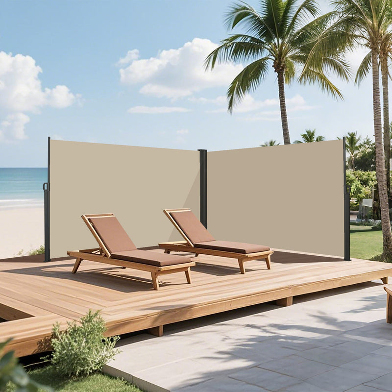 Retractable Side Awning, Waterproof And UV Resistant, Privacy Screen For Patio