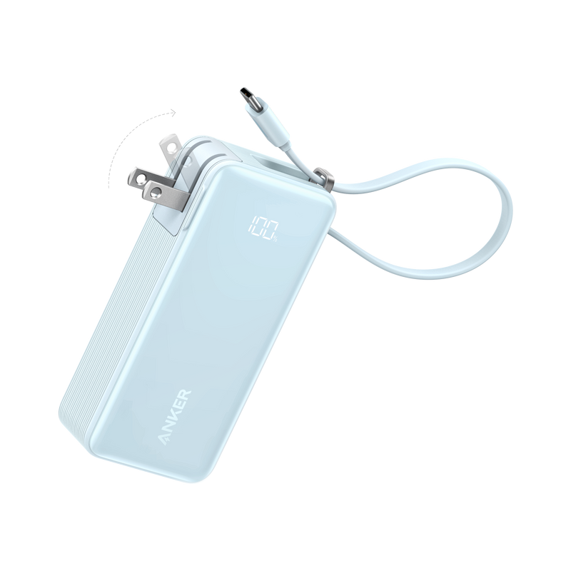 Anker Power Bank (10K, Fusion, Built-In Cable)