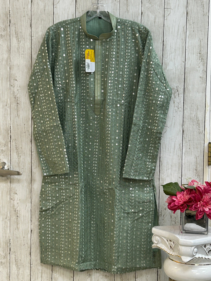 Light green kurta pajama set for men