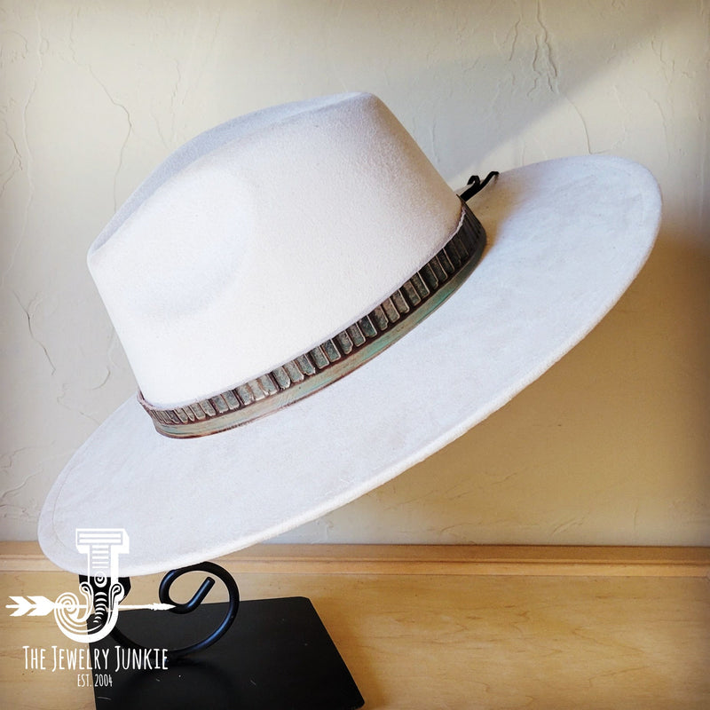 Turquoise Navajo Embossed Leather Hat Band Only 950b