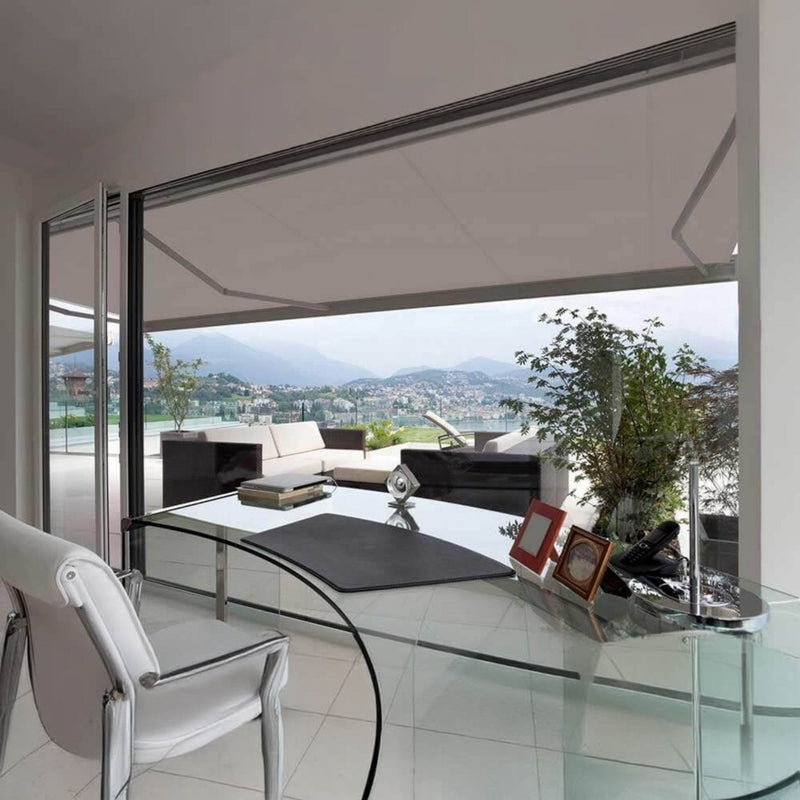 Advaning SG Series Manual Retractable Fully Assembled Sun Shade Canopy Awning, Gray (MA1210-MA1410) (SAK53186)