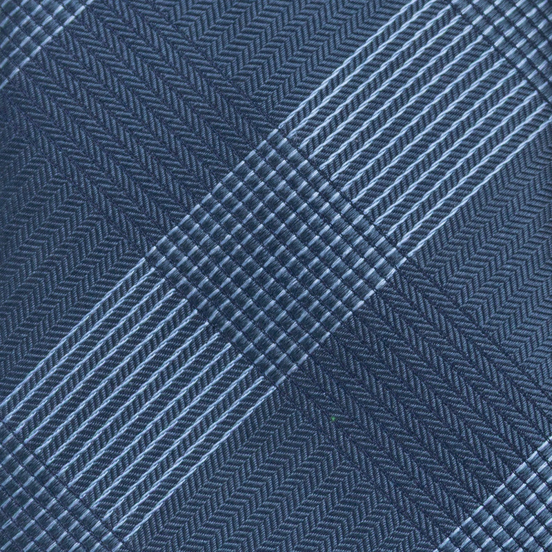 Best Dad Plaid Dark Blue Men's Tie