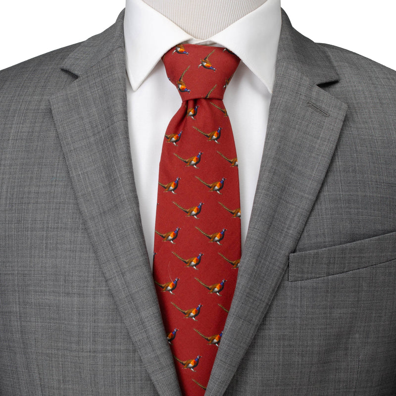 Pheasant Burgundy Men's Tie