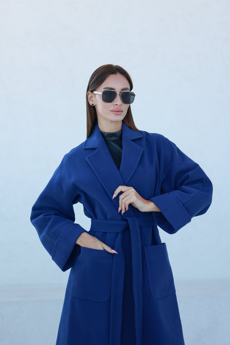 Classic Wraparound Cashmere Blend Overcoat