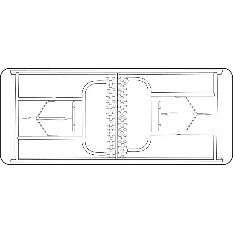 Alera Resin Rectangular Folding Table, Square Edge, 72w x 30d x 29h, Platinum