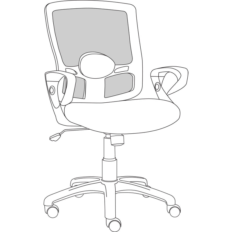 Alera Etros Series Suspension Mesh Mid-Back Synchro Tilt Chair, Supports Up to 275 lb, 15.74" to 19.68" Seat Height, Black