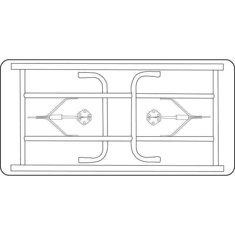 Alera Wood Folding Table, Rectangular, 48w x 23.88d x 29h, Mahogany