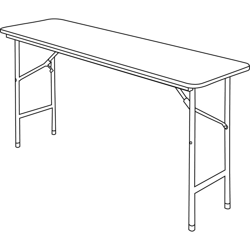 Alera Wood Folding Table, Rectangular, 71.88w x 17.75d x 29.13h, Mahogany
