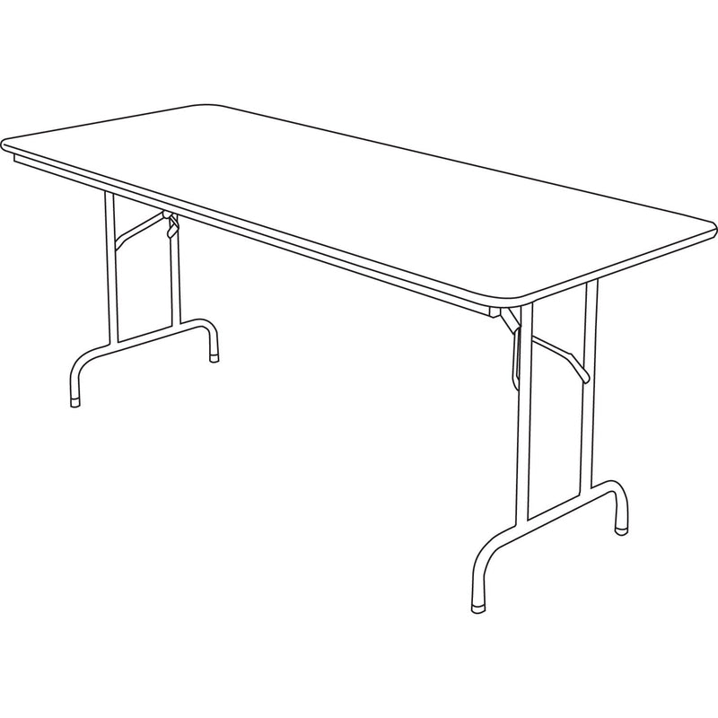 Alera Wood Folding Table, Rectangular, 71.88w x 29.88d x 29.13h, Mahogany