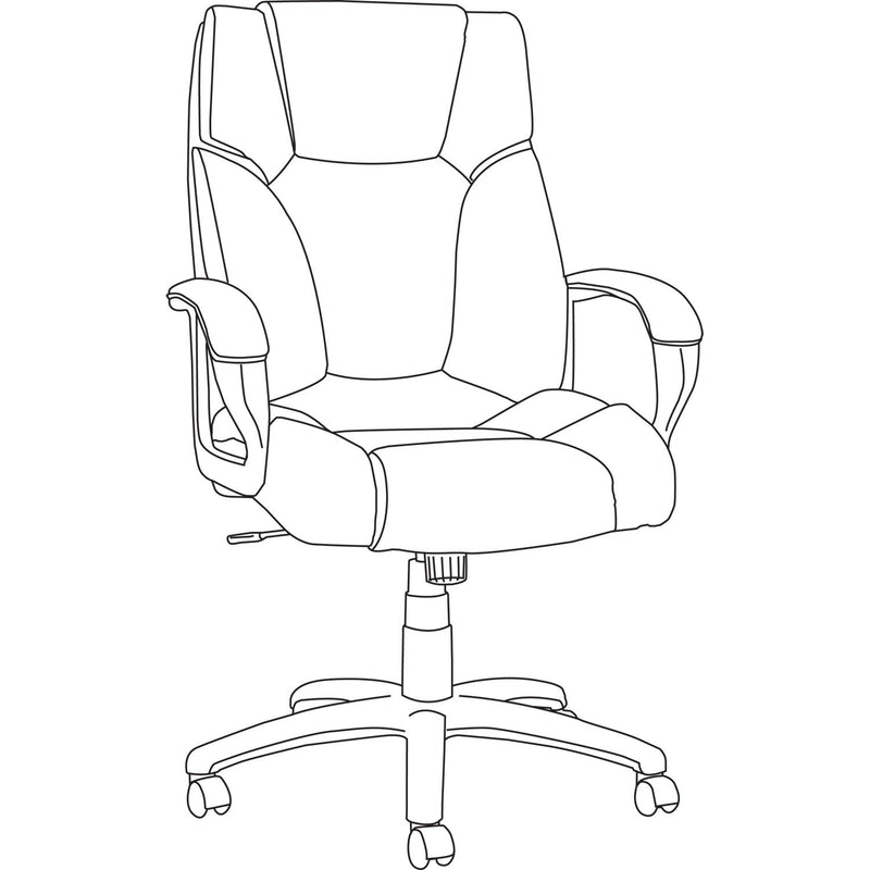 Alera Fraze Series Executive High-Back Swivel/Tilt Bonded Leather Chair, Supports 275 lb, 17.71" to 21.65" Seat Height, Black