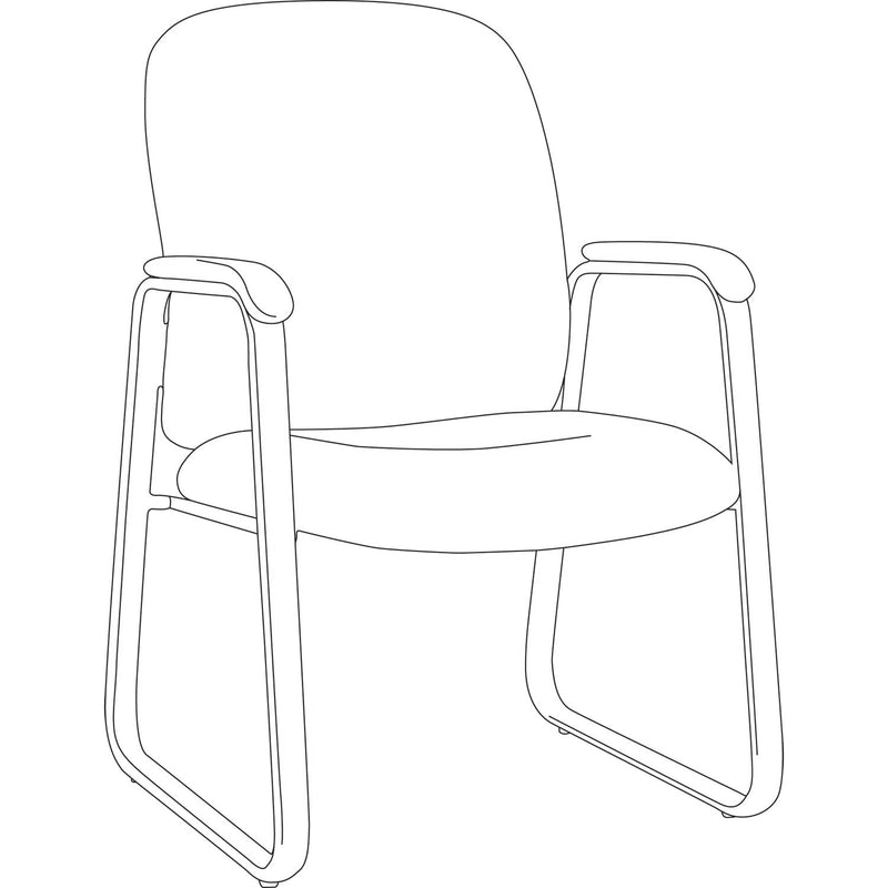 Alera Genaro Series High-Back Guest Chair, 24.60" x 24.80" x 36.61", Black