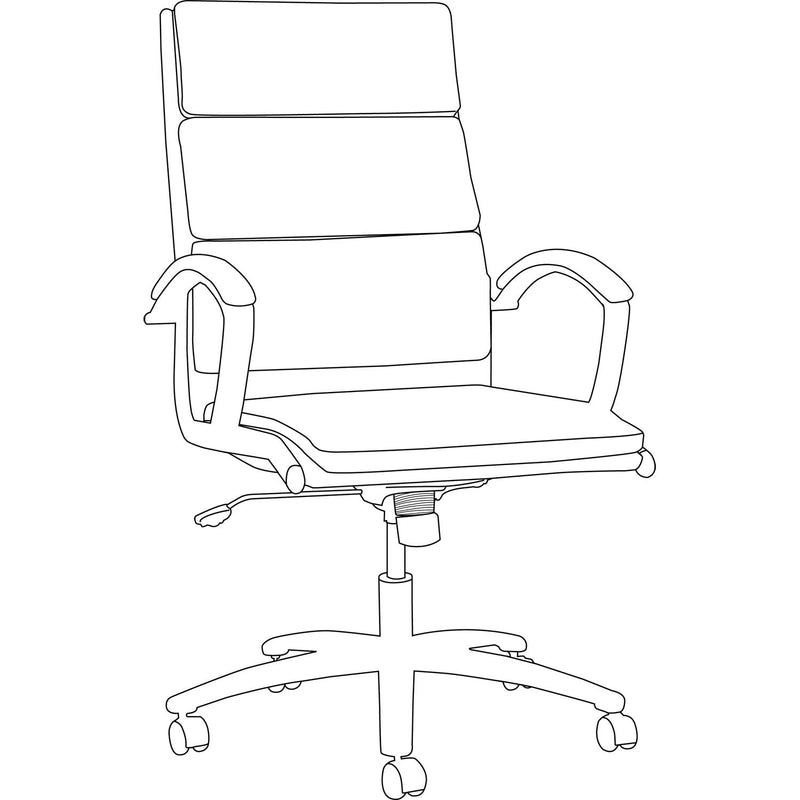 Alera Neratoli Mid-Back Slim Profile Chair, Faux Leather, Up to 275 lb, 18.3" to 21.85" Seat Height, White Seat/Back, Chrome