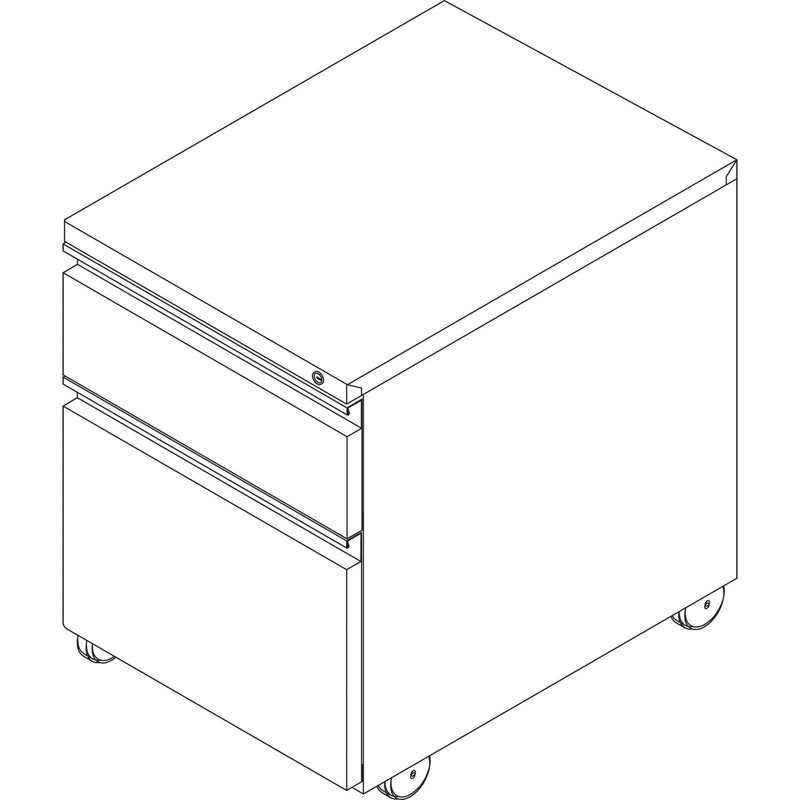 Alera File Pedestal with Full-Length Pull, Left or Right, 2-Drawers: Box/File, Legal/Letter, Putty, 14.96" x 19.29" x 21.65"