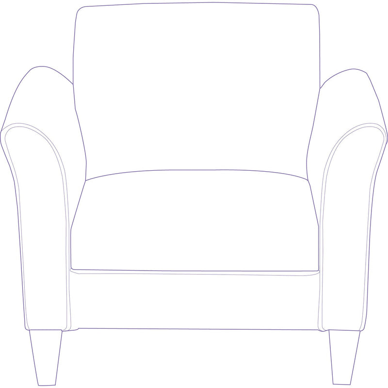 Alera Reception Lounge Sofa Series Club Chair, 35.43" x 30.7" x 32.28", Black