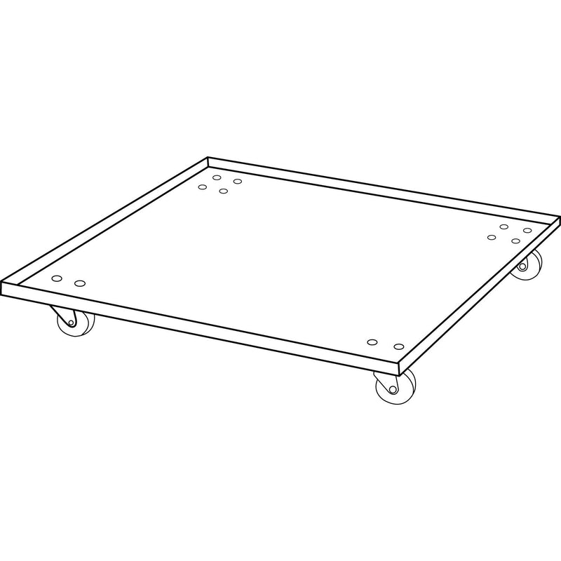 Alera Stacking Chair Dolly, Metal, 320 lb Capacity, 22.44" x 22.44" x 3.93", Black