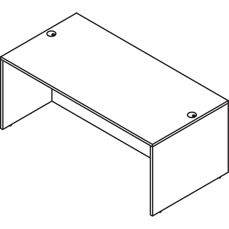 Alera Valencia Series Straight Front Desk Shell, 47.25" x 29.5" x 29.63", Mahogany