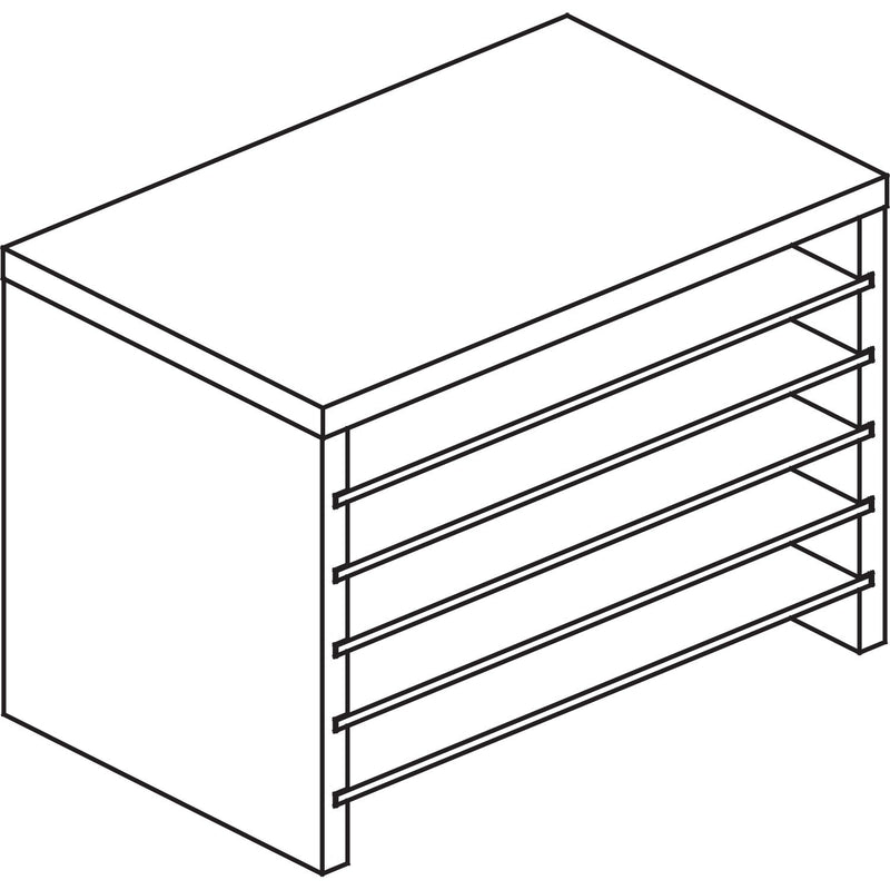 Alera Valencia Under Counter File Organizer Shelf, 15.75w x 9.88d x 10.88h, Cherry