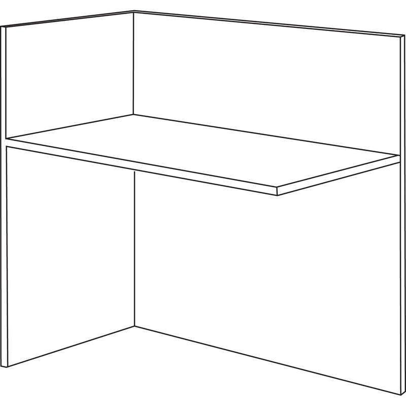 Alera Valencia Reversible Reception Return, 44.13w x 23.63d x 41.5h, Mahogany