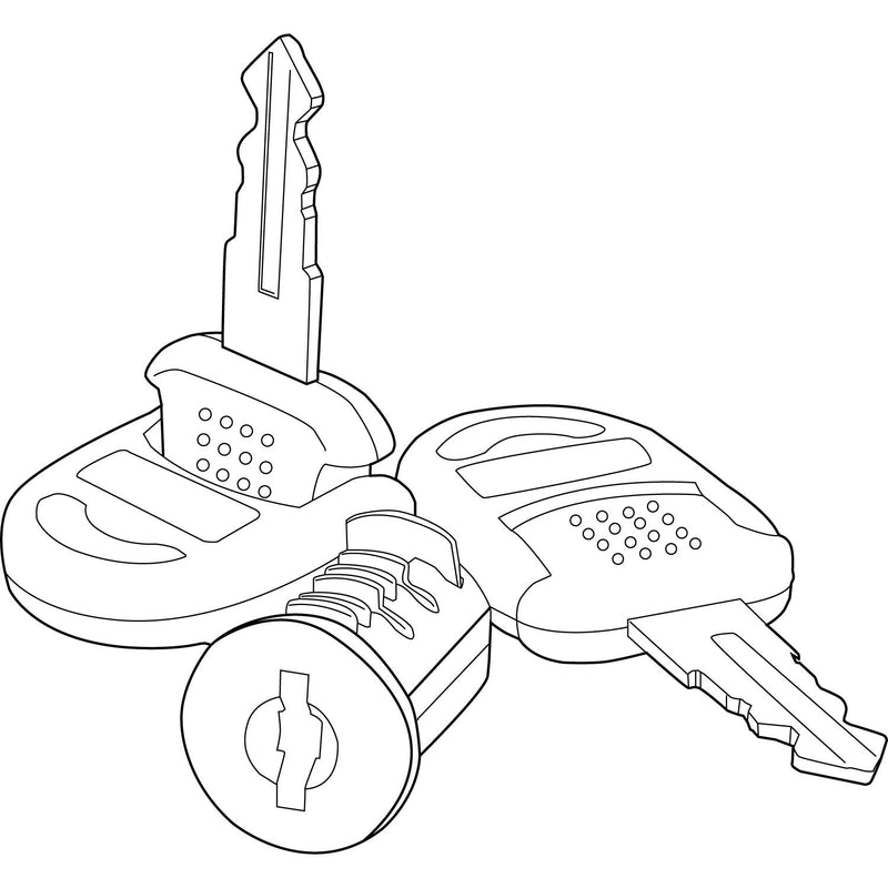Alera Core Removable Lock and Key Set, Silver, 2 Keys