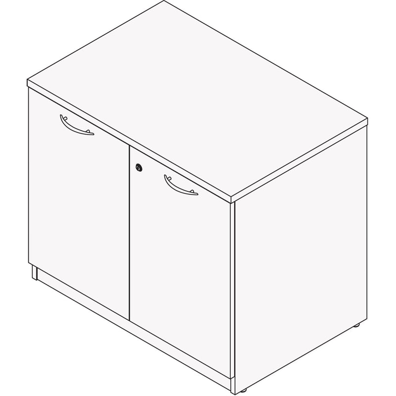 Alera Valencia Series Storage Cabinet, 34 1/8w x 22 7/8d x 29 1/2h, Espresso