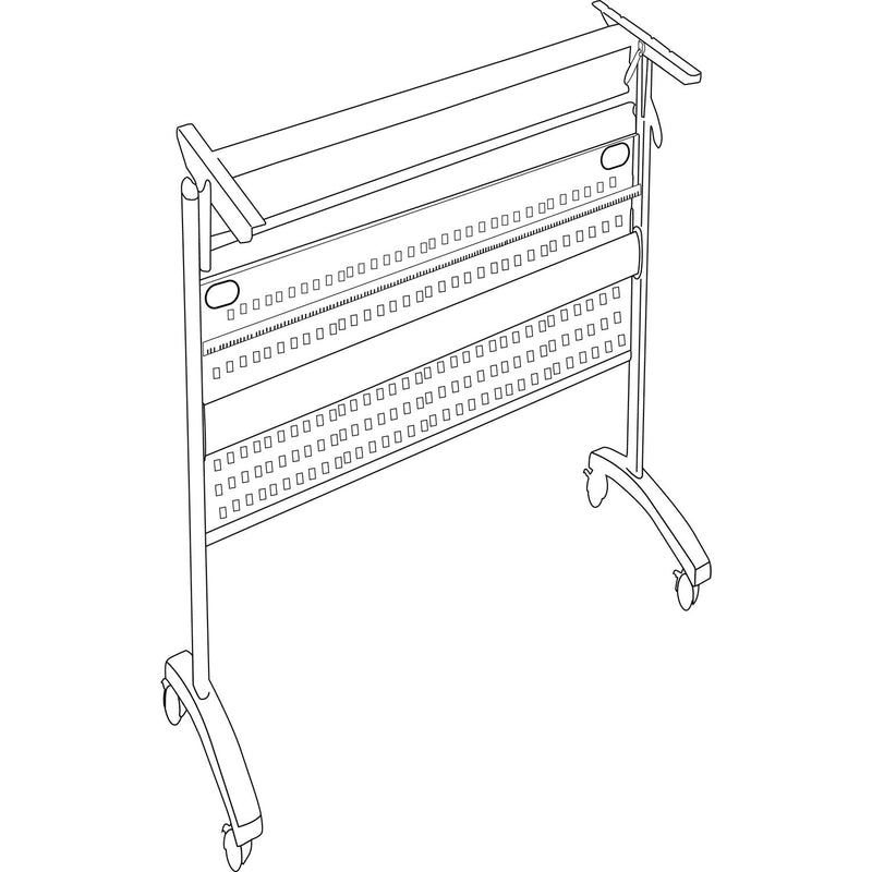 Alera Valencia Flip Training Table Base, Modesty Panel, 28.5w x 19.75d x 28.5h, Black