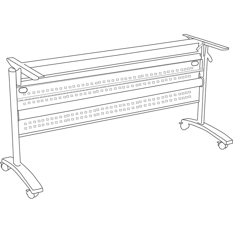 Alera Valencia Flip Training Table Base, Modesty Panel, 57.88w x 19.75d x 28.5h, Black