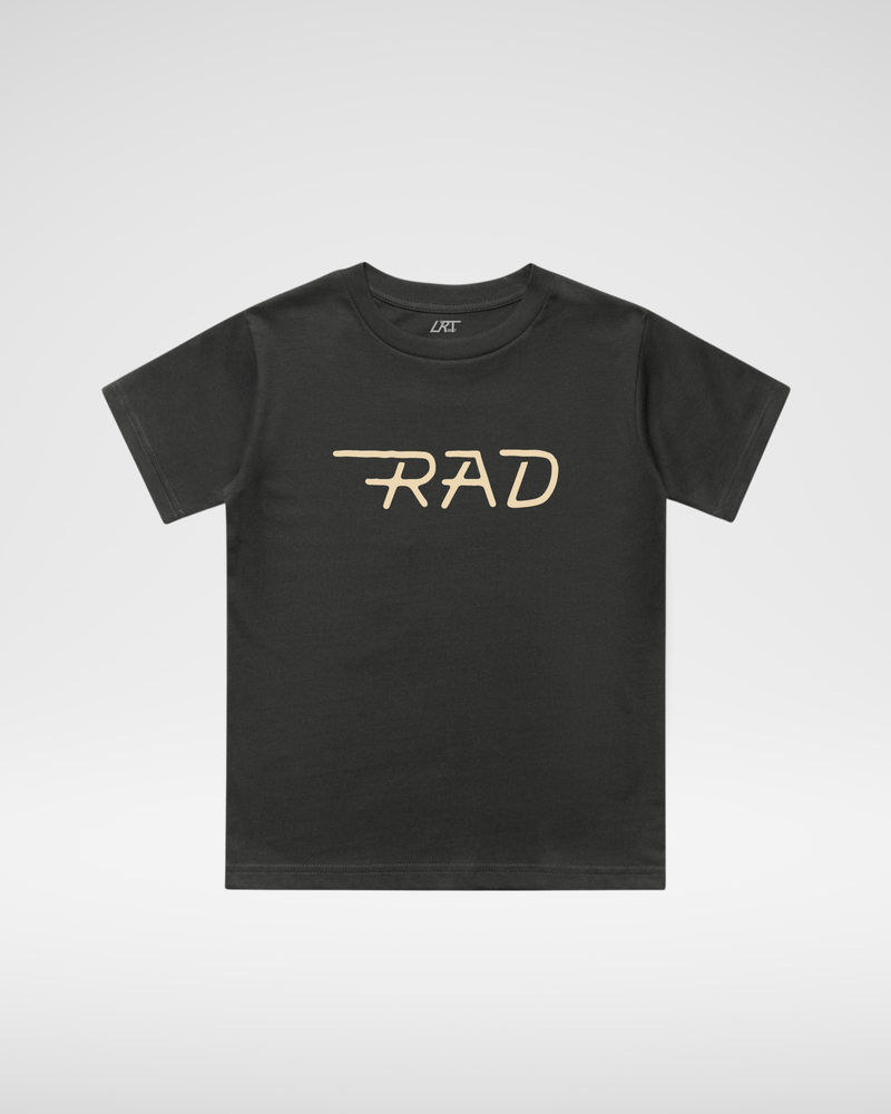 THE RAD TEE - BLACK (FRONT ONLY)