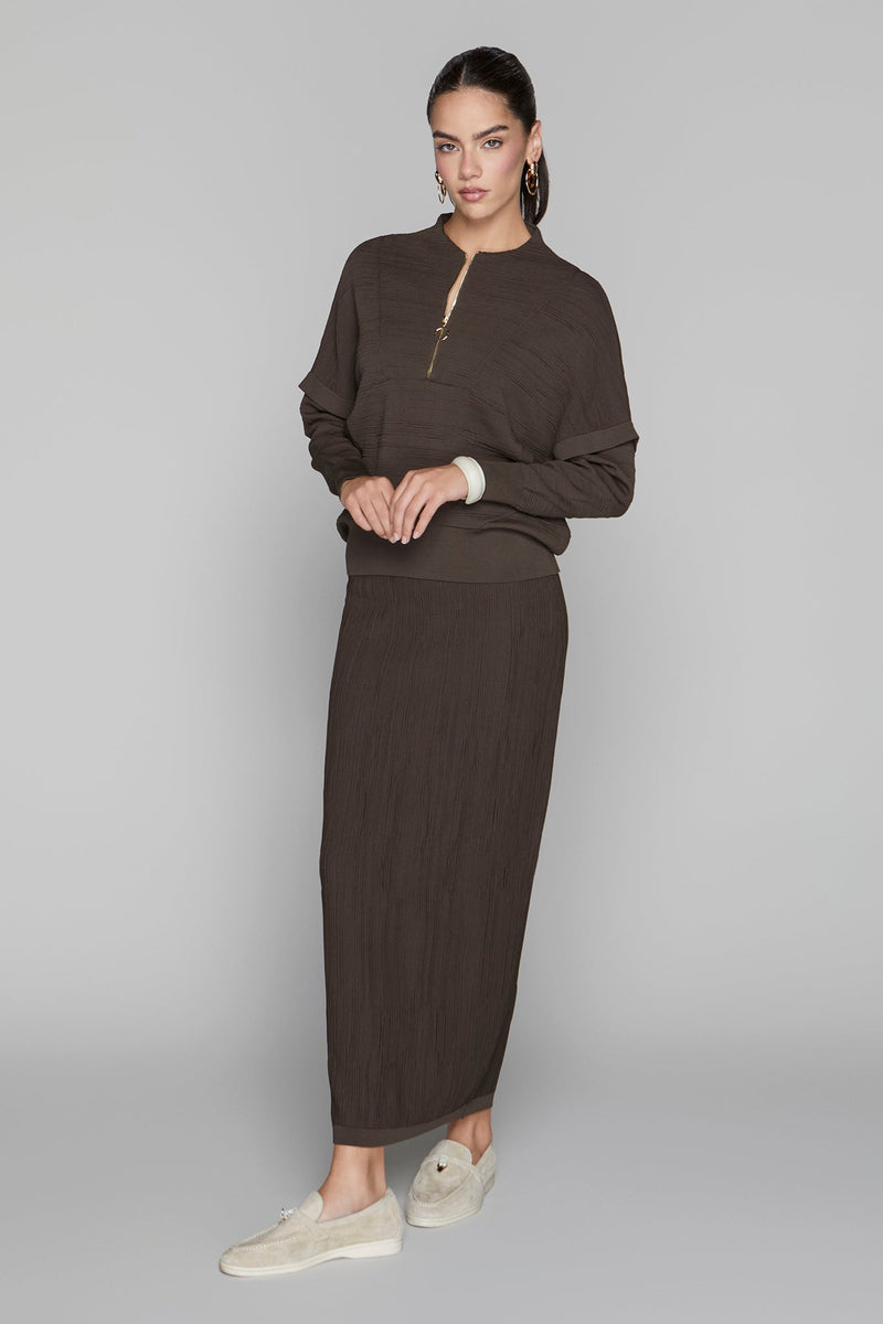 Canton Maxi Skirt in Cocoa