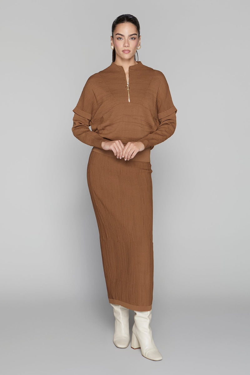 Canton Maxi Skirt in Cinnamon