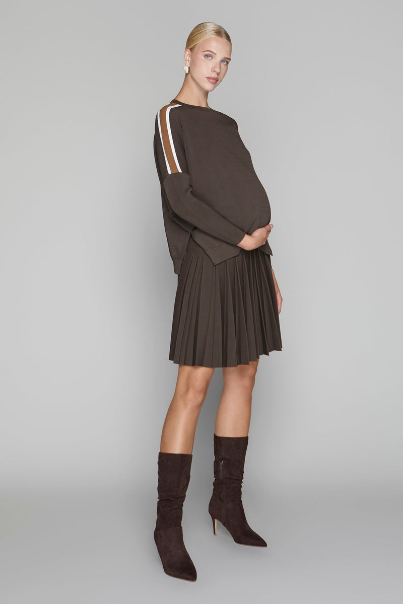 Maternity Infinity Skirt in Cocoa