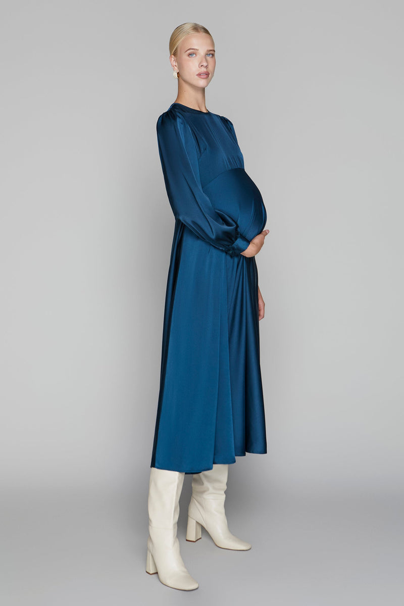 Arden Maternity Dress in Teal