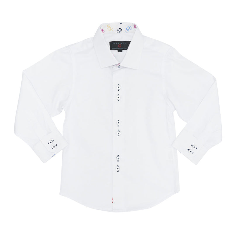 Long Sleeve Contrast Dress Shirt