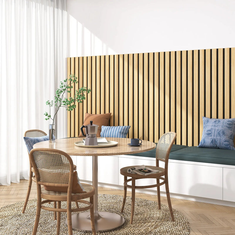 Solid Wood Acoustic Slat Wall Panels (Broad Strip)