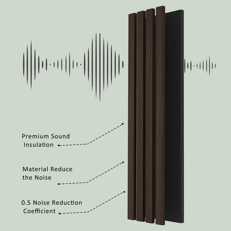 Solid Wood Acoustic Slat Wall Panels (Broad Strip)