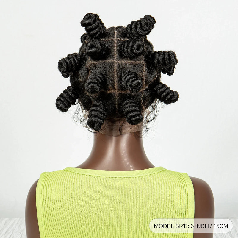 Handmade Bantu Knotless Braids Wig | Full Double Lace Front | Baby Hair