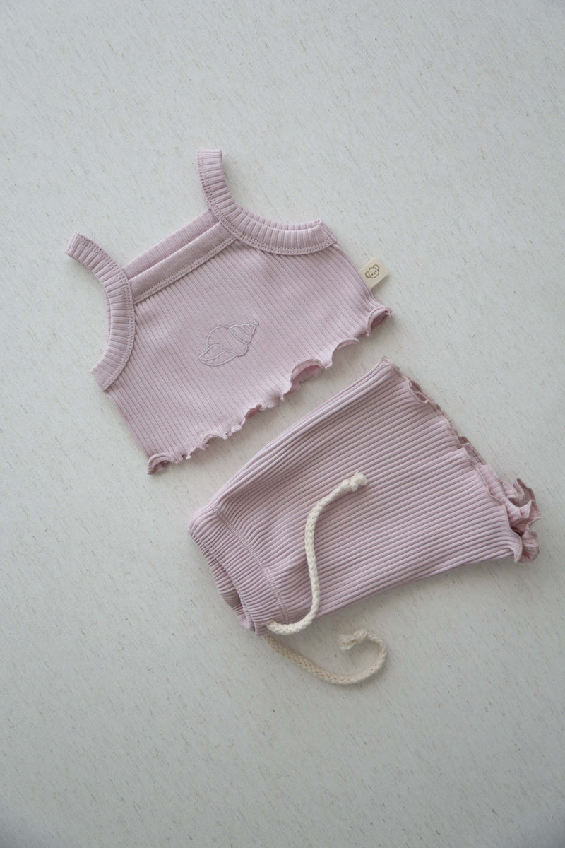 Lilac Crop-Short Set