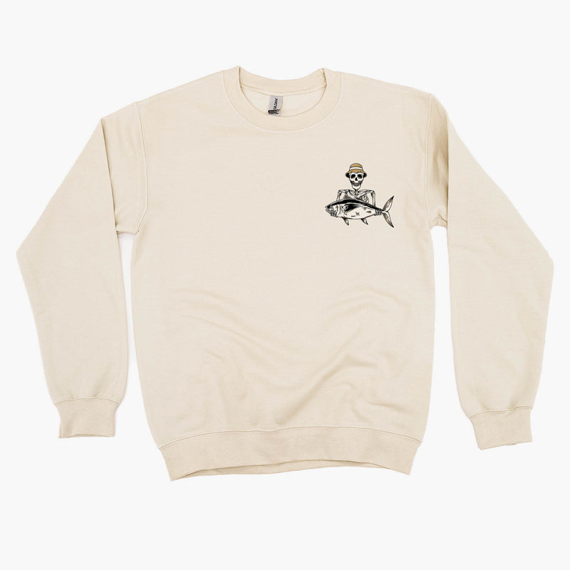 Fishing Skelly - Never Give Up (pf&b) - BASIC Fleece